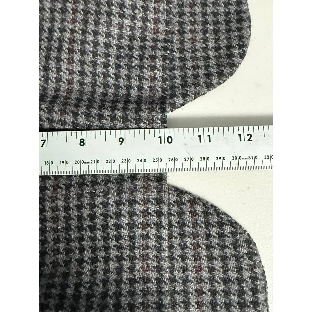 Vtg Houndstooth Blazer‎ Jacket Mens 44R Gray Lambswool Blend Eclectic Grandpa - Picture 14 of 14
